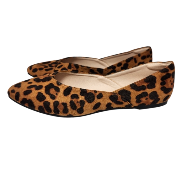 Trary Leopard Print Women's Flats Size 7 Faux Suede - Picture 4 of 12